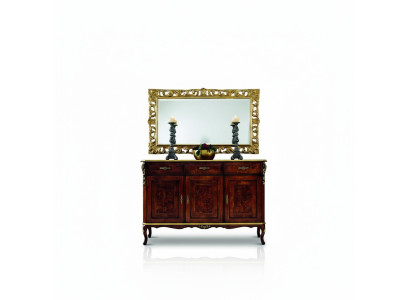 Design Meble Style Baroque 2-częściowy Kredens Lustro Drewno projektanta w stylu włoskim