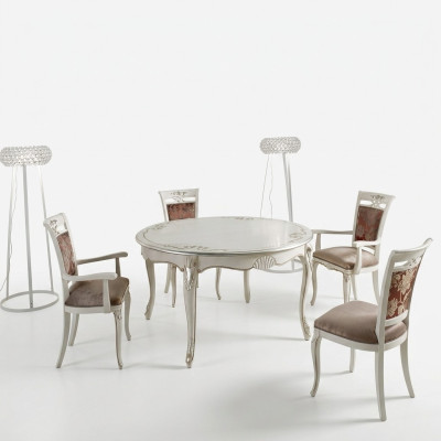 Włoskie Meble Stół obiadowy Drewno Luksusowy Tabela Design stoły jadalnia 140x79cm