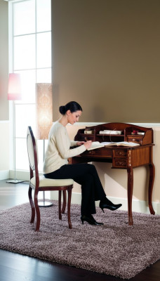 Meble Sekretarz Antyk W Stylu Barokowym Luksusowy Tabela Office Kredens Drewno