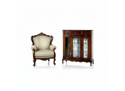 Meble Style Barokowe Drewno Kredens Szafa Gablota Meble Luxury Fotel