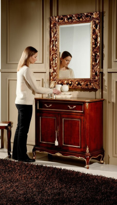 Design xxl duży Lustro połysk ściany oryginalne Drewno Rama lustro wiszące luksusowe Meble