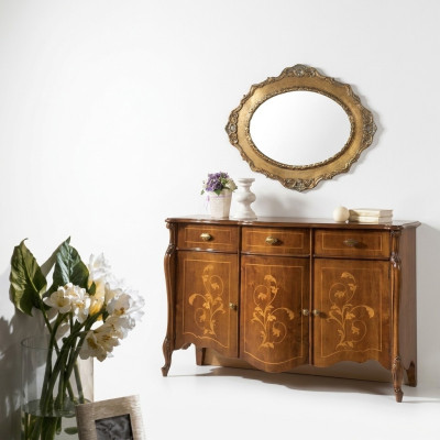 Design Meble Style Baroque Kredens Szafa Brown Design Luxury Drewno