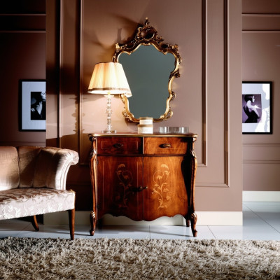 Luksusowe włoskie meble Design Kredens Szafa Brown Drewno Meble Style
