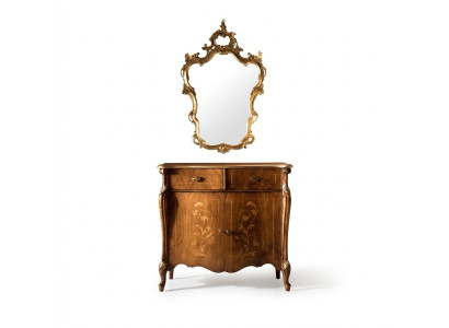 Zestaw 2-elementowy Luxury Meble Style Baroque Kredens z Lustro Luxury Drewno Italian