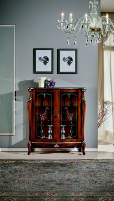 Chic Design Meble Luksusowe Drewno Gablota Style Antyk Barokowa Szafa Włoskie Kredens