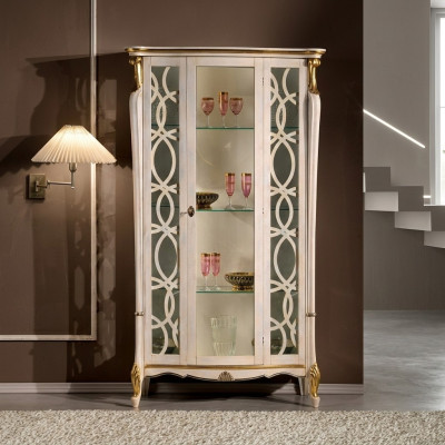 Meble Klasyczne Drewno Design Gablota Style Półka Szafa Szafki Meble Włoskie Nowość