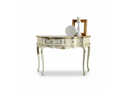Design Meble Style Baroque Luxury Stół konsolowy Biały Drewno Włoski Tabela stoły