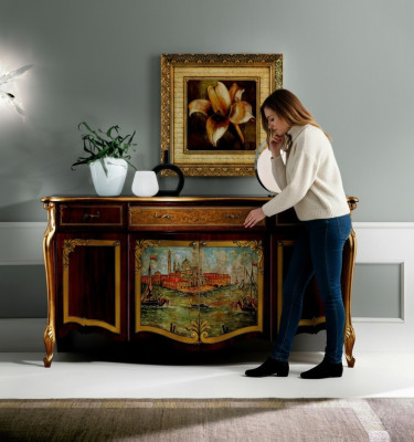 Design Meble Luksusowy Barokowy Bufet Kredens Kredens xxl Design Włoski Nowy