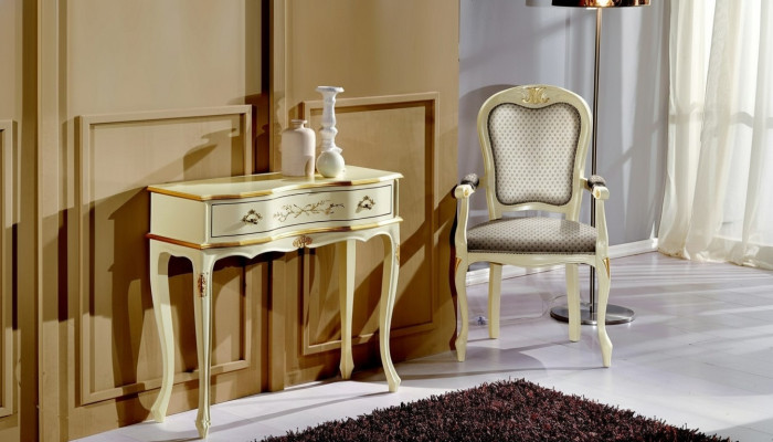 Szykowny Designerski Luksusowy Barokowy Fotel Włoskie Drewno Krzesło Meble do Salonu