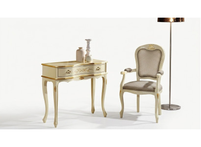 Szykowny Designerski Luksusowy Barokowy Fotel Włoskie Drewno Krzesło Meble do Salonu