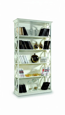 Design Luksusowe Półki na Książki Biały Styl Klasyczny Szafa Drewno Włoskie