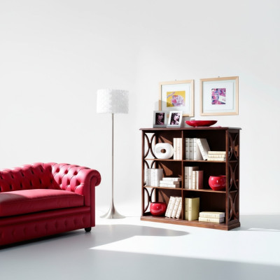 Projektant Luxury Szafki Półka na książki Brown Classic Drewno Italian