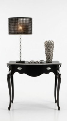 Stół konsolowy Black konsola Design Italian Meble Baroque Drewno