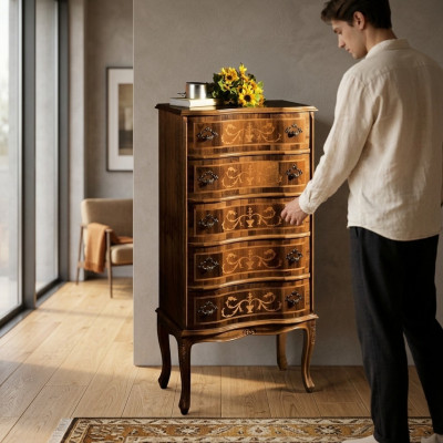 Wąska szafka wysoka Kredens Sleep Living Kredens Pokój Komody