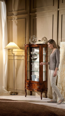 Designerski Kredens Luksusowy Drewno Gablota Meble Włoskie Komoda z Prawdziwego Drewna Nowy