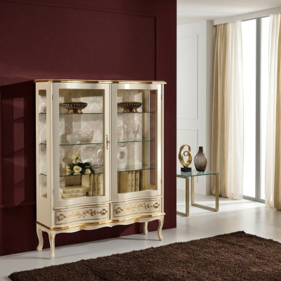 Design Drewno Szafa Witryny Szafki Włoskie luksusowe meble Kredens w stylu barokowym