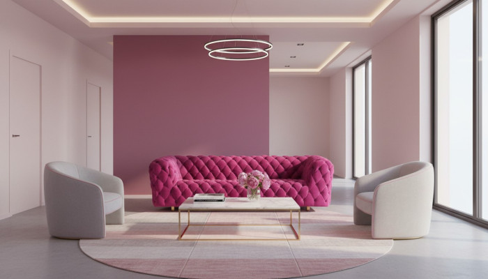 Różowa Kanapa Big Couch Chesterfield XXL Podkładka Materiał Kanapy Czteromiejscowe 250cm Nowość