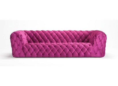 Różowa Kanapa Big Couch Chesterfield XXL Podkładka Materiał Kanapy Czteromiejscowe 250cm Nowość
