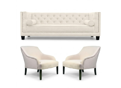 Biały Chesterfield Fotel xxl Big Włókienniczy Materiał Kanapy Creative Meble Nowe Sofy