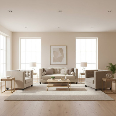 Sofa rozkładana Taupe Fotel Kreative Meble Włókienniczy Materiał Nowa Sofa do Salonu
