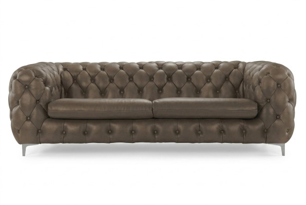 Sofa Chesterfield Brązowa xxl Duża Skóra Meble do Salonu 4 miejsce do siedzenia Fioletowy Żółty Zielony