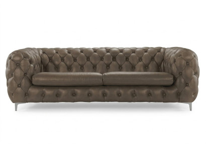 Sofa Chesterfield Brązowa xxl Duża Skóra Meble do Salonu 4 miejsce do siedzenia Fioletowy Żółty Zielony