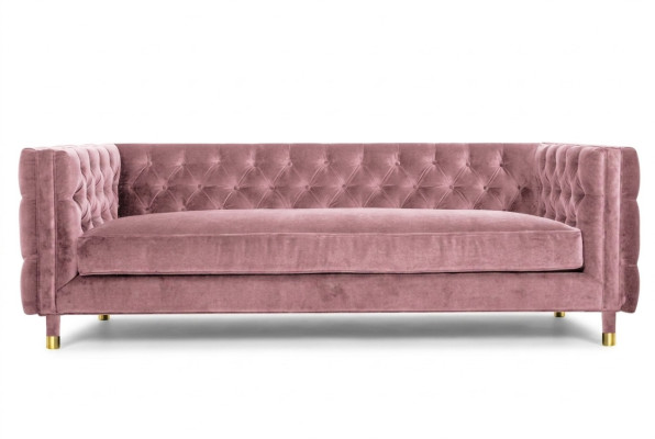 Różowa Sofa Chesterfield Creative Meble 4 miejsce do siedzenia Nowe duże kanapy xxl