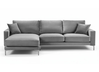Narożnikowa kanapa Szara xxl Big Textill Materiał Chesterfield Sofy Kreatywne Meble do Salonu