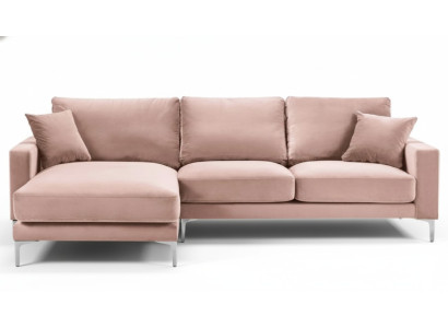 Materiał włókienniczy Chesterfield Sofy Creative Meble Salon Narożnikowa kanapa Różowy XXL Duży