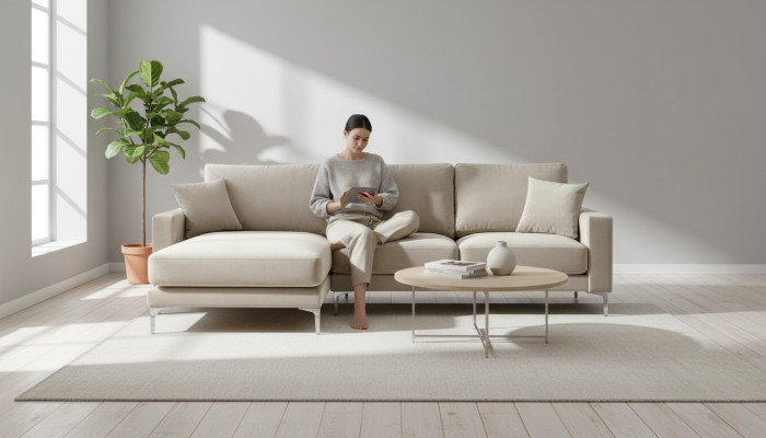 Sofa loftowa luksusowy narożnik Meble Zestaw narożny Aksamit kanapy sofy beżowy salon