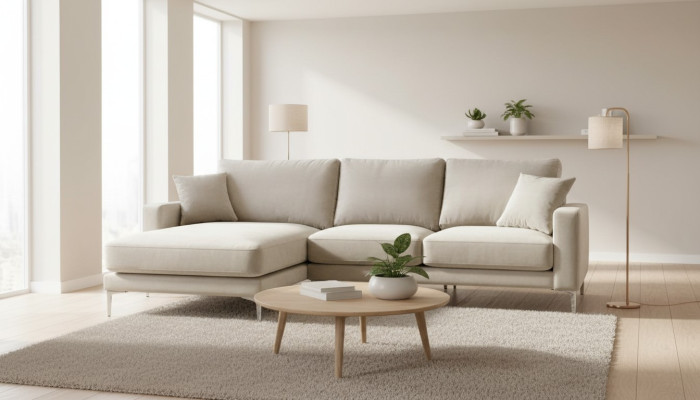Sofa loftowa luksusowy narożnik Meble Zestaw narożny Aksamit kanapy sofy beżowy salon