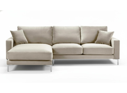 Sofa loftowa luksusowy narożnik Meble Zestaw narożny Aksamit kanapy sofy beżowy salon