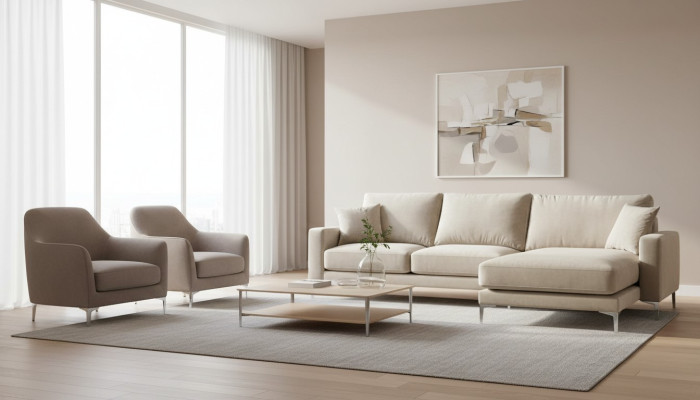 Design do salonu Kanapy Podkładka Sofa Kanapa Beżowa Narożnikowa kanapa Materiał Zestaw narożny Nowość