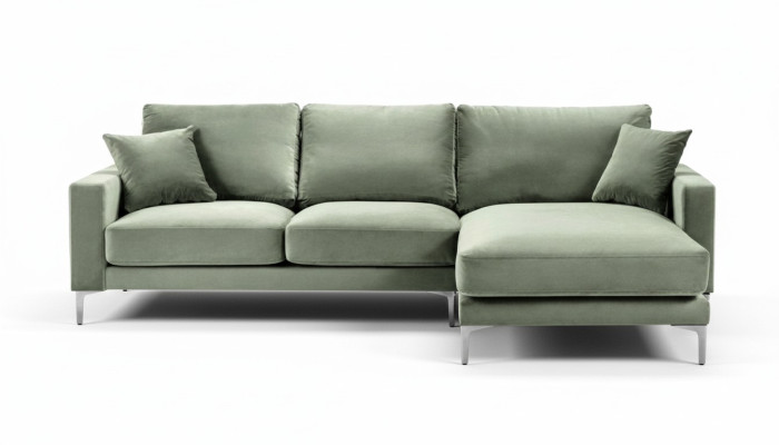 Sage Green Green Narożnikowa kanapa Materiał Living Room Design Kanapy Podkładka Sofa Sofy Nowość