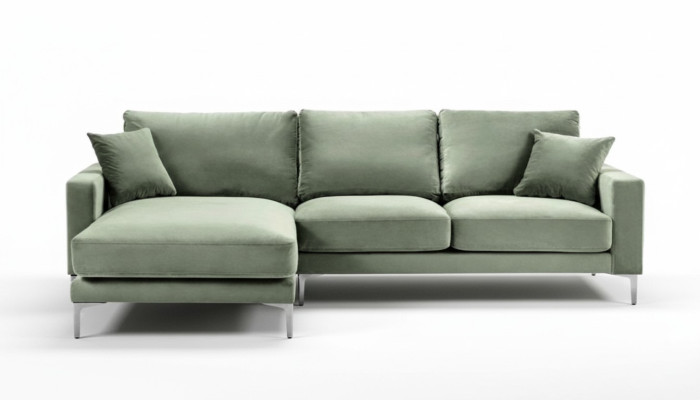 Sage Green Narożnikowa kanapa Materiał Design Kanapy Podkładka Sofa Sofy Nowy Zielony Salon
