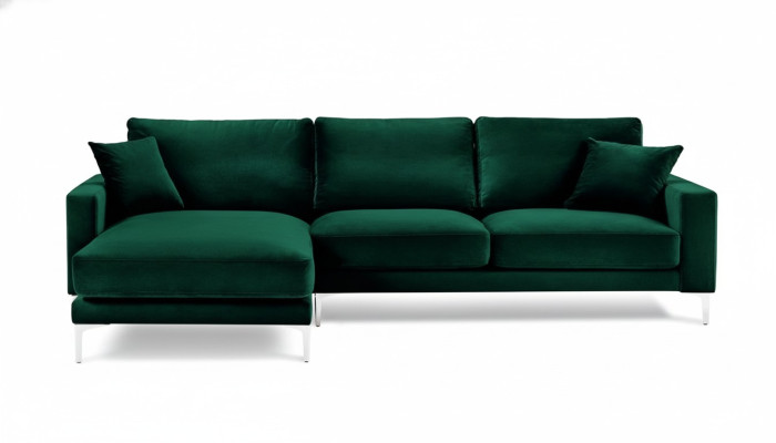 Sofa loftowa luksusowy narożnik Meble Zestaw narożny Aksamit kanapy sofy zielone do salonu