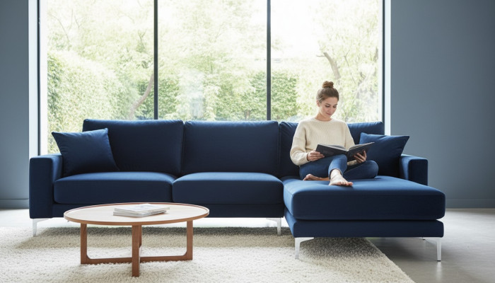 Sofa Loft Luksusowy Narożnik Nowoczesne Meble Zestaw narożnych sof Aksamit Kanapy Salonowe