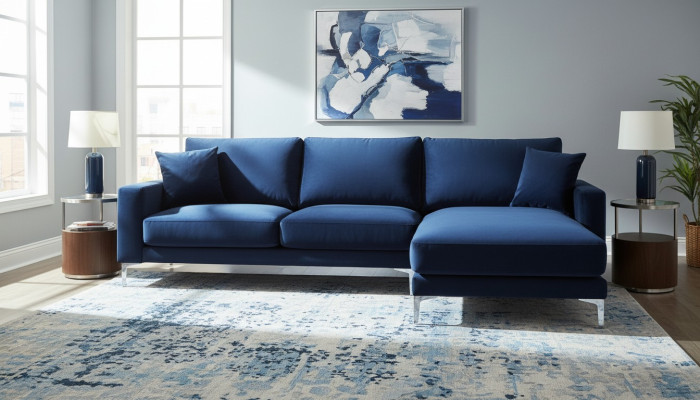 Sofa Loft Luksusowy Narożnik Nowoczesne Meble Zestaw narożnych sof Aksamit Kanapy Salonowe