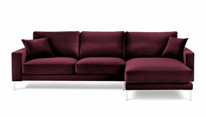 Bordowy Czerwony Design Kanapy Podkładka Sofa Sofy bordowy Narożnikowa kanapa Materiał Salon