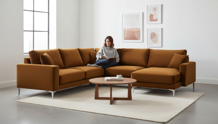 Materiał Projekt Salonu Kanapy Podkładka Sofa Pomarańczowa Narożnikowa kanapa Sofy Włoskie