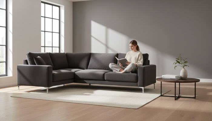 Czarny Aksamit Narożnikowa kanapa Materiał Living Room Design Kanapy Podkładka Sofa Sofy Nowość