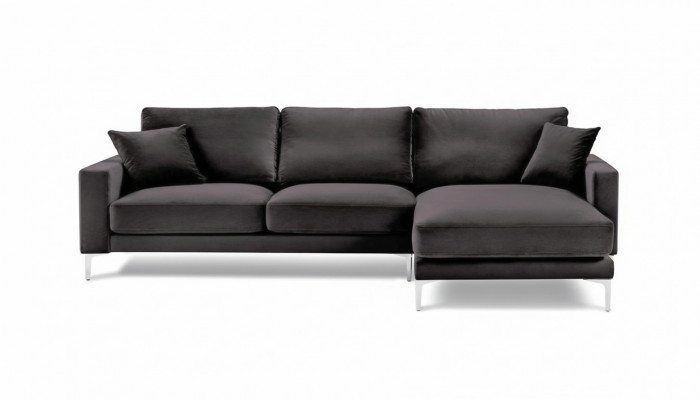 Czarny Aksamit Narożnikowa kanapa Materiał Living Room Design Kanapy Podkładka Sofa Sofy Nowość