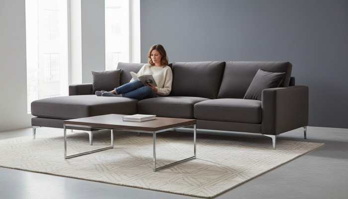 Sofy Włoskie Meble Czarny Narożnikowa kanapa Salon Design Kanapy Podkładka Sofa