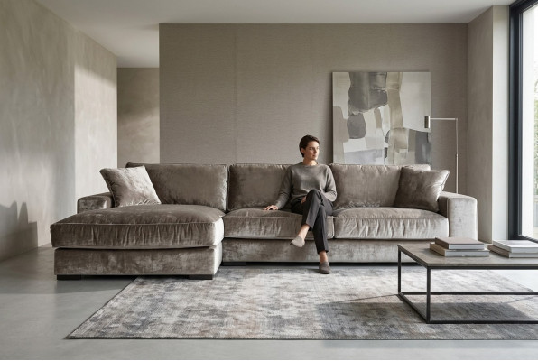 Brązowy Narożnikowa kanapa Materiał Projekt Salonu Kanapy Podkładka Sofa Sofy Włoskie