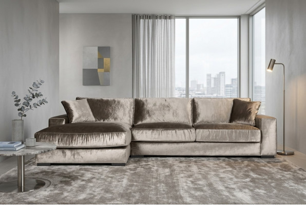Brązowy Narożnikowa kanapa Materiał Projekt Salonu Kanapy Podkładka Sofa Sofy Włoskie