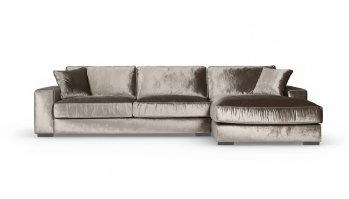 Brązowy Narożnikowa kanapa Materiał Sofy do Salonu Włoski Design Kanapy Podkładka Sofa