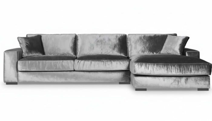 Szary Narożnikowa kanapa Design Kanapy Podkładka Sofy Włoskie Meble do Salonu