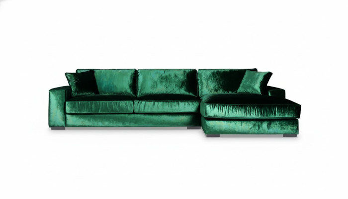 Sofa Narożnikowa kanapa Zielona Materiał Living Room Design Kanapy Podkładka Sofy Duży Aksamit Nowość