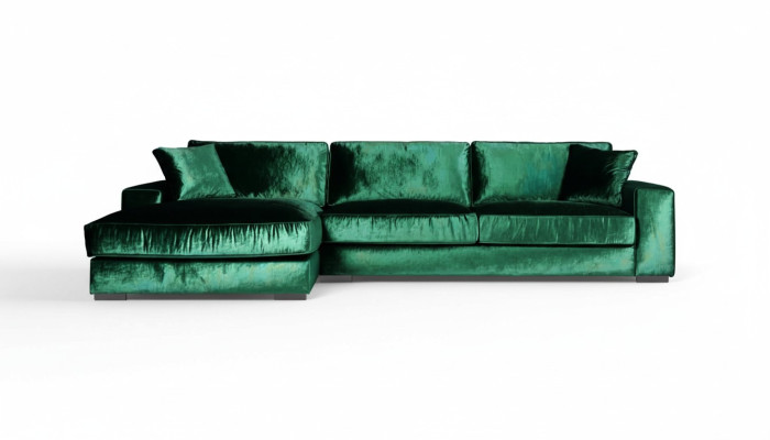 Narożnikowa kanapa Sofy Meble Włoskie Materiał Sofy do Salonu Podkładka Sofa Zielona Nowość