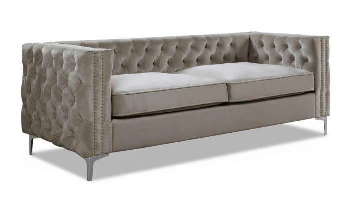 Chesterfield trzyosobowe nowoczesne Meble Włókiennicze Materiał Aksamit luksusowe kanapy do salonu